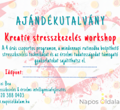 KREATÍV STRESSZKEZELÉS workshop NŐKNEK